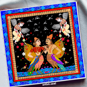 Mythological Lovers pattachitra work