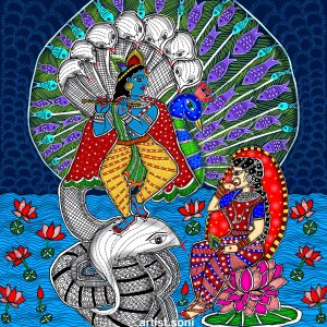 Radhe Krishna Madhubani Painting