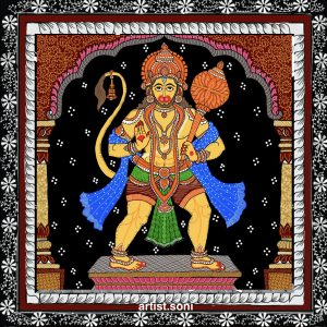 SACRED HANUMAN JI PATTACHITRA WORK